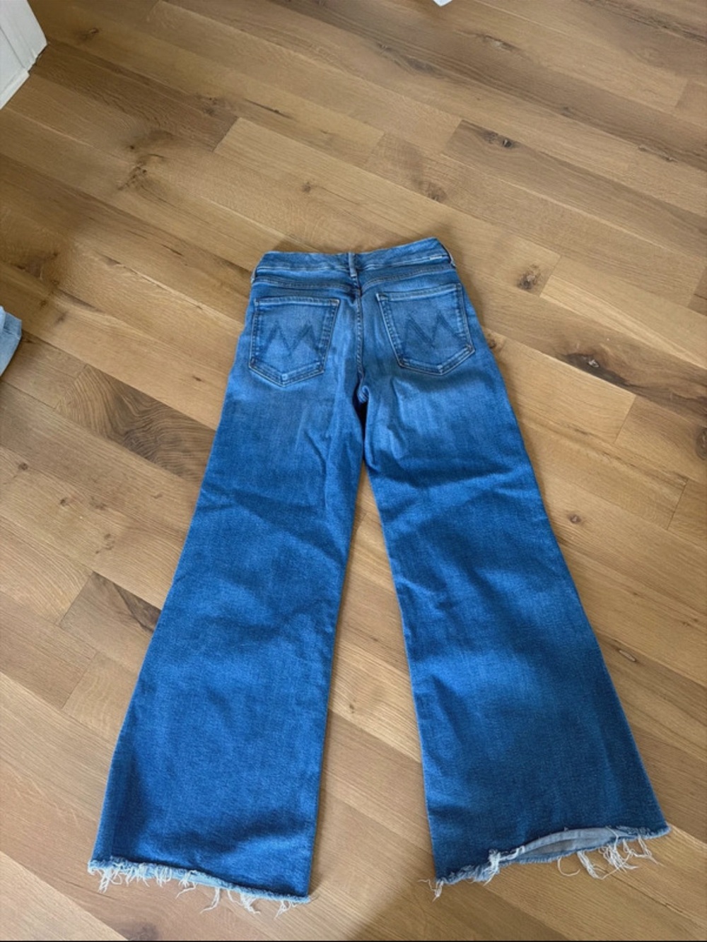 The Roller Fray Mother Denim Jeans 27 Waist Wide Leg - Picture 7 of 8